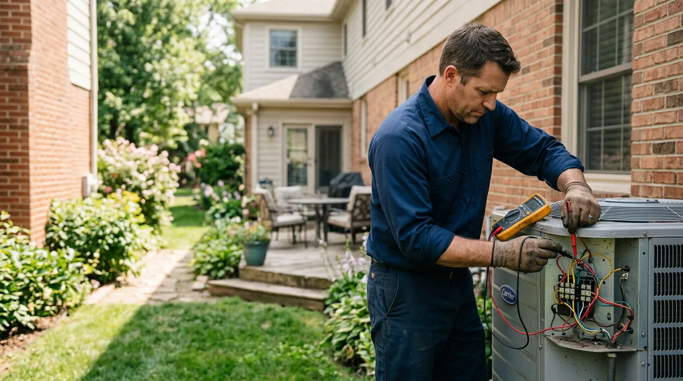 HVAC technician working near Vassalboro, ME